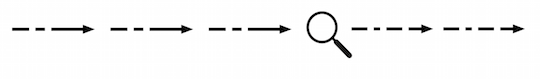 This diagram shows individual events being processed by a streaming command, one event after another.